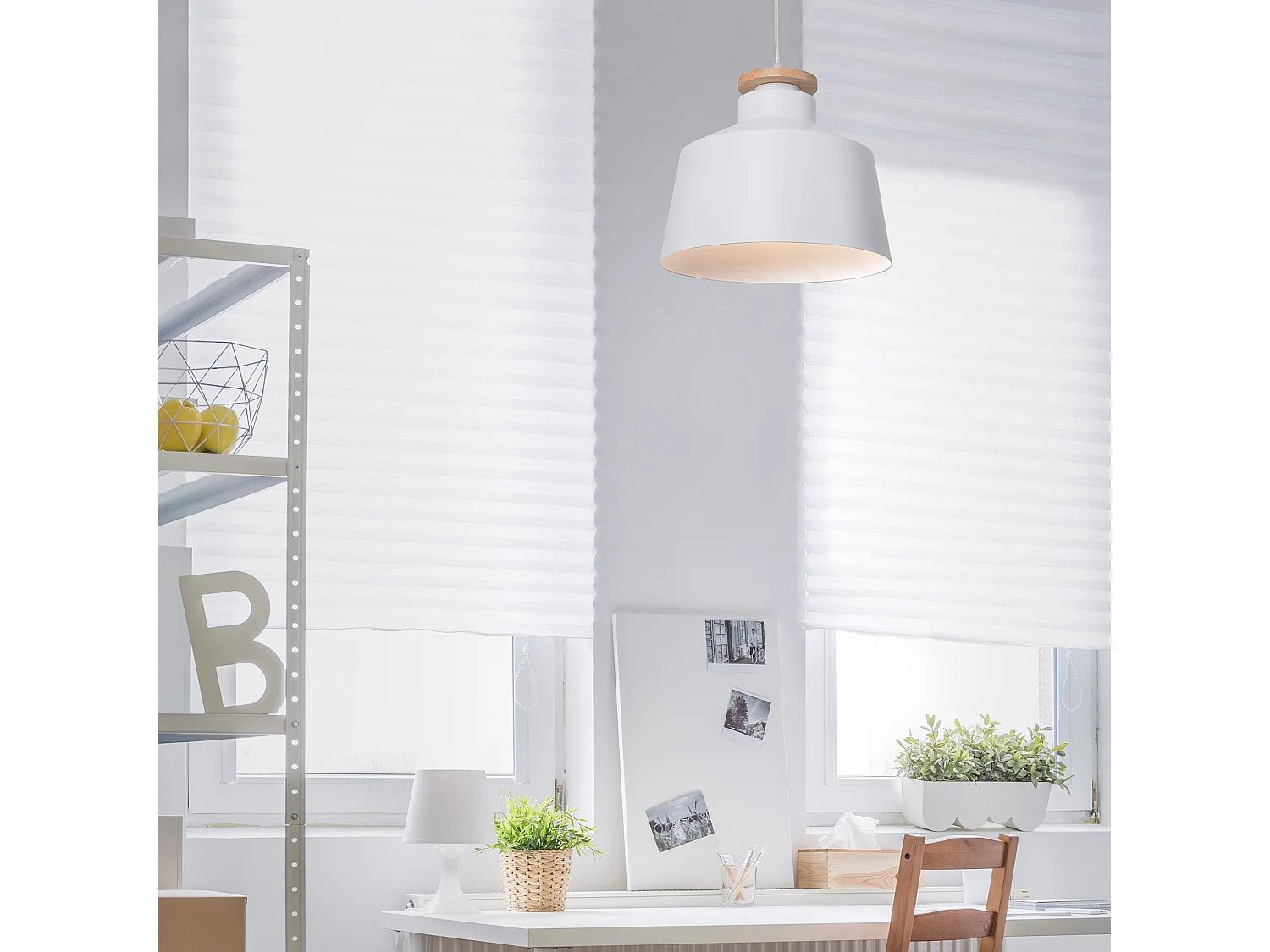 FORLIGHT Lampe à Suspension Ip20 Nube Ø300Mm E27 15W Blanc 630Lm