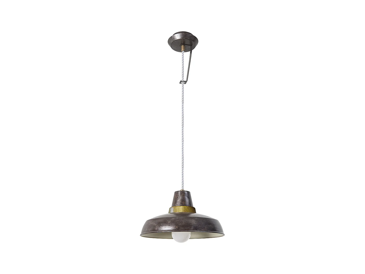 LEDS C4 Lampe à Suspension Vintage E27 15W Ambre Doré 422Lm
