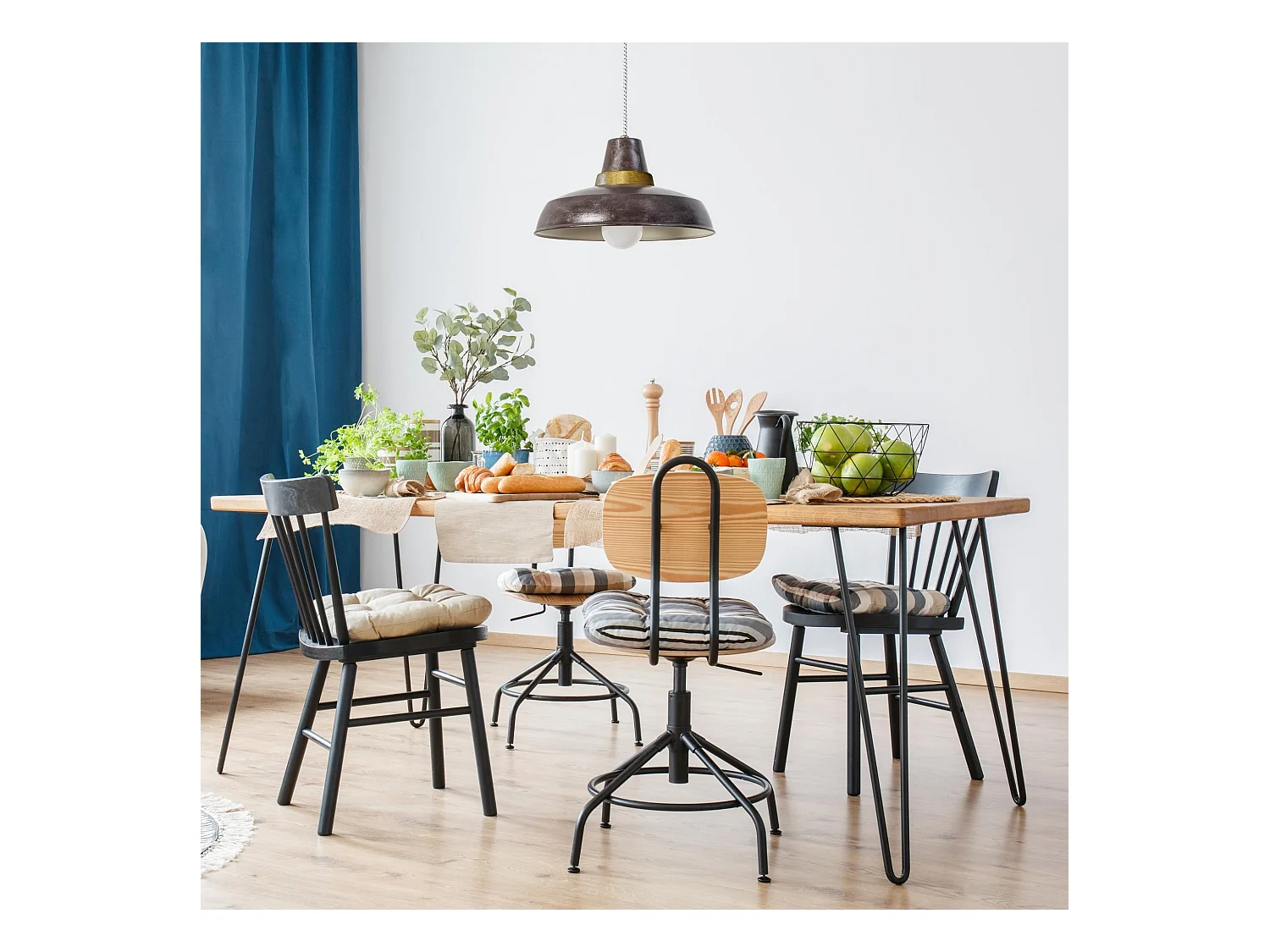 LEDS C4 Lampe à Suspension Vintage E27 15W Ambre Doré 422Lm