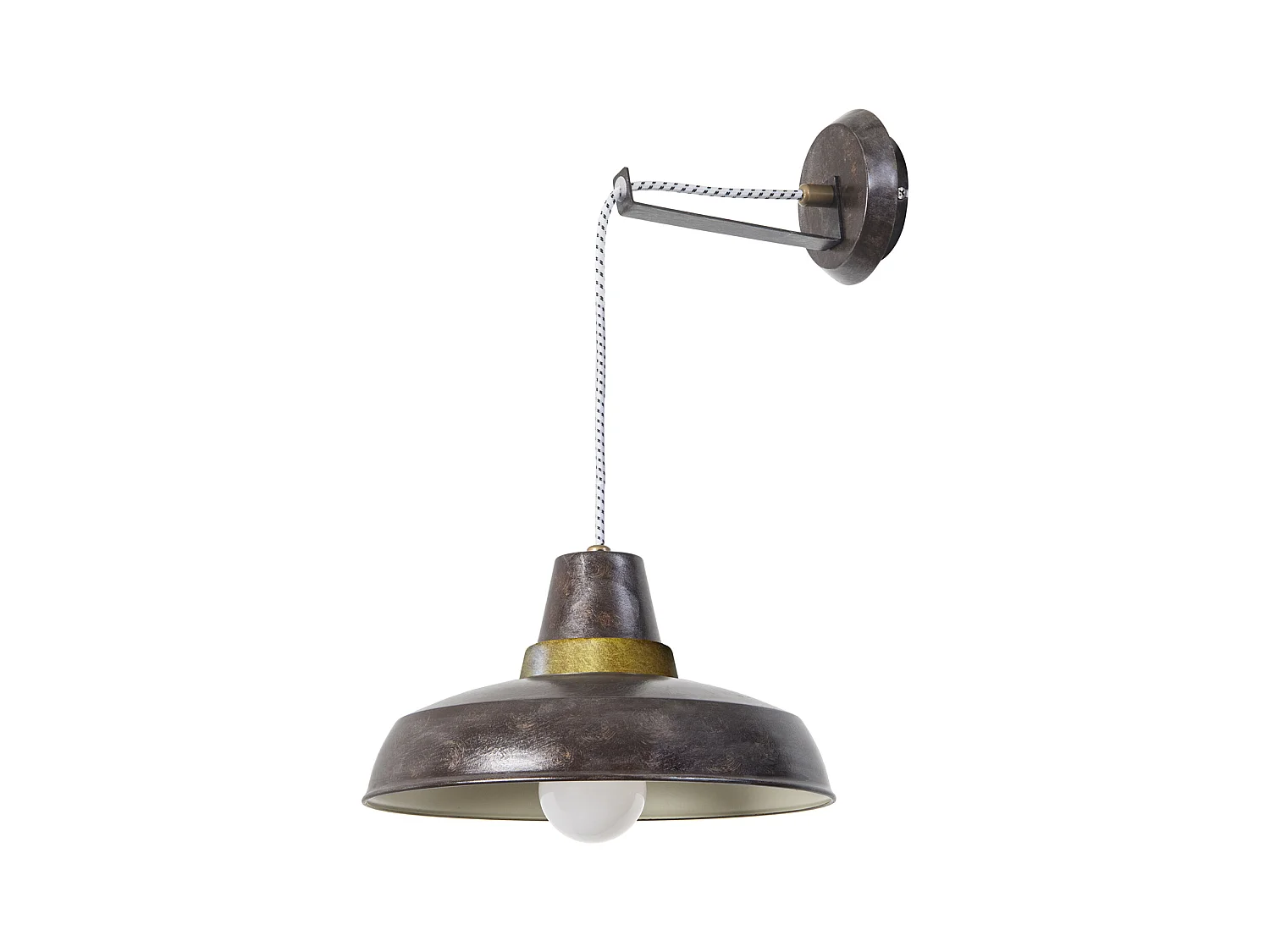 LEDS C4 Lampe à Suspension Vintage E27 15W Ambre Doré 422Lm