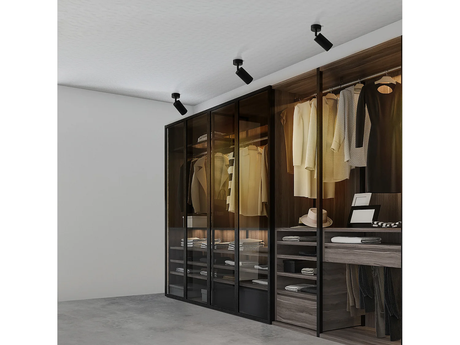 FORLIGHT Projecteur Et Spot Ip20 Era Gu10 8W Noir 282Lm