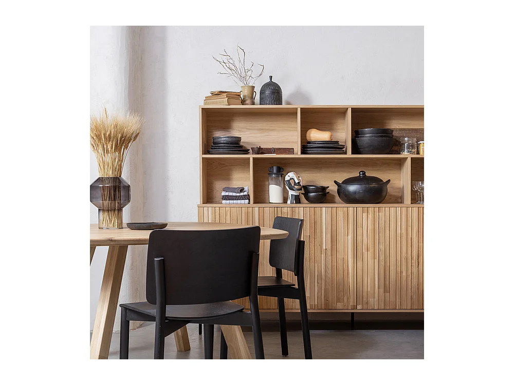 GRAVURE - Geschirrschrank Natureiche