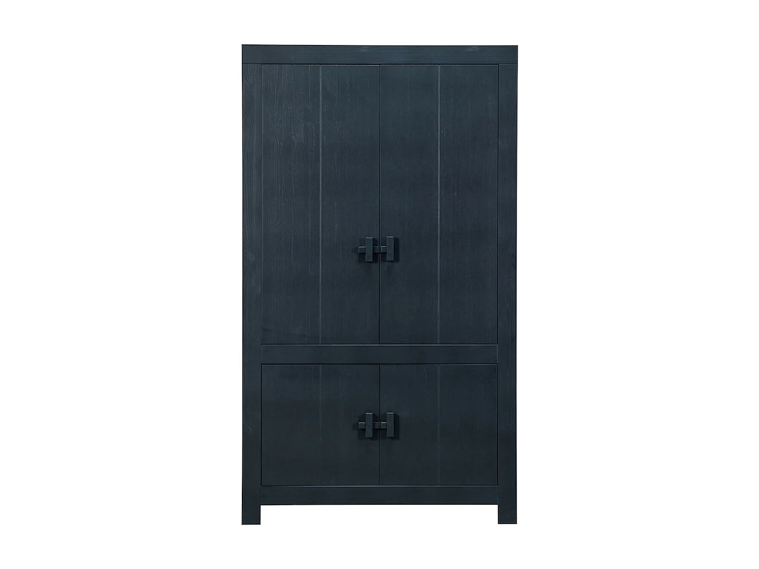BENSON - Armoire en bois de pin noir H 200