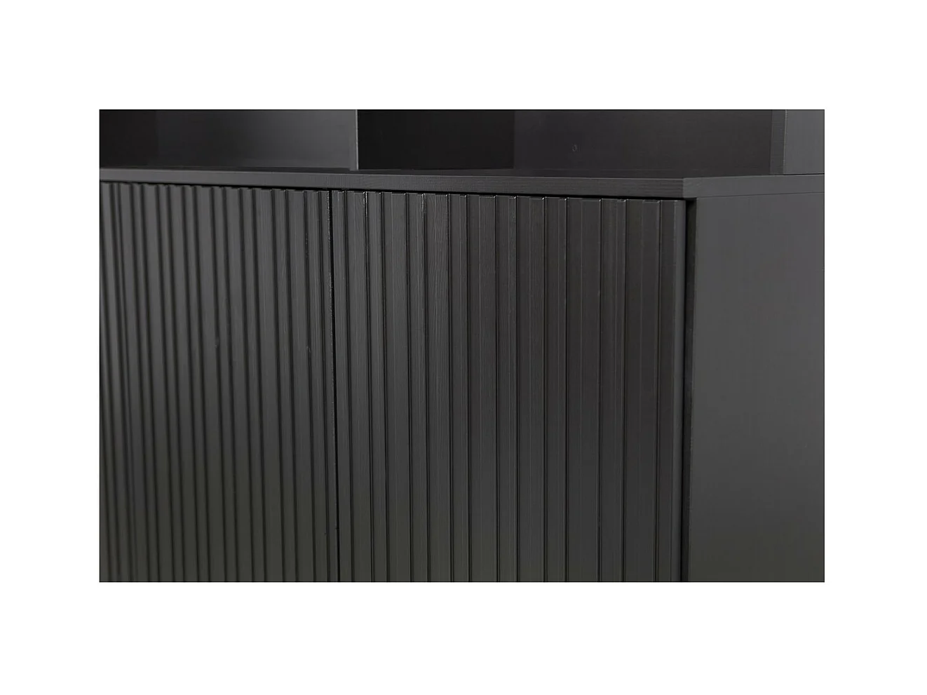 GRAVURE - 2 - Vaisselier en bois noir avec rangement