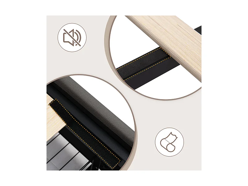 Lit rembourré 90x200cm, avec LED + 2 charge USB + 2 Prise eu + 2 tiroirs, sommier à lattes, Gris