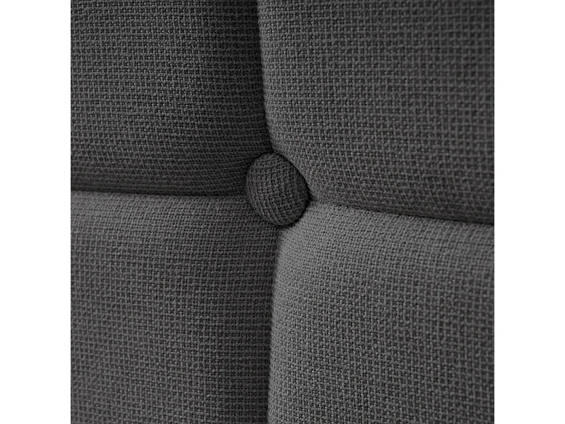 Gepolstertes Bett 90x200 cm, mit LED + 2 USB-Anschlüssen + 2 EU-Steckdosen + 2 Schubladen, Lattenrost, Grau