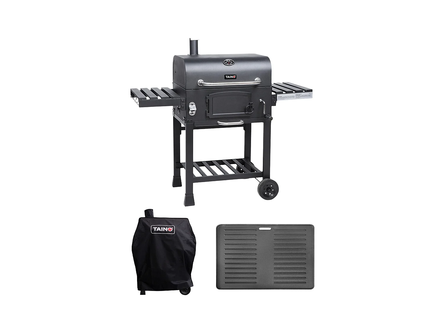 TAINO HERO XL ensemble de barbecue au charbon de bois avec couvercle et plaque de cuisson