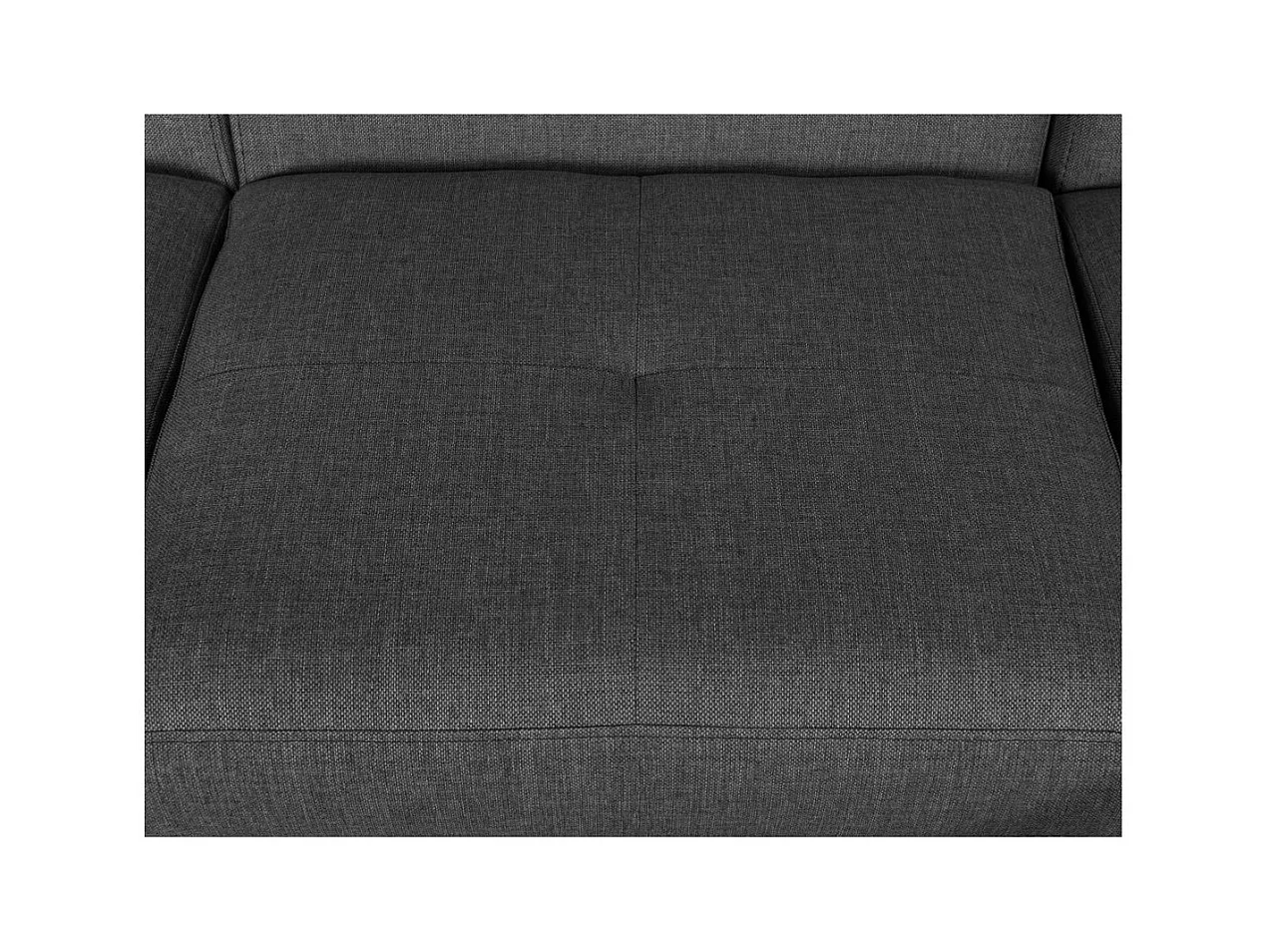 Canapé Panoramique 6 places Convertible PAOLA en Tissu - Gris anthracite - Angle Gauche