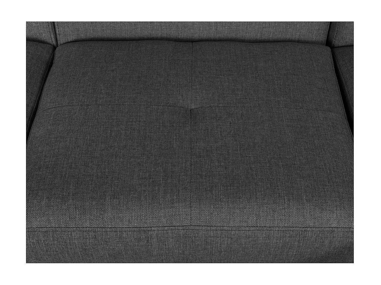 Canapé Panoramique 6 places convertible PAOLA en Tissu - Gris anthracite - Angle Gauche