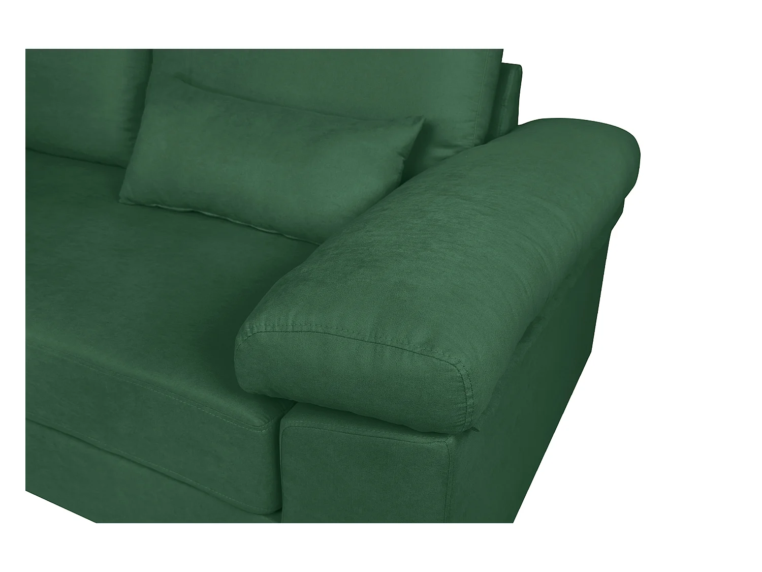 Divano angolare 3 posti con chaise longue sinistra tessuto verde abete – Washington