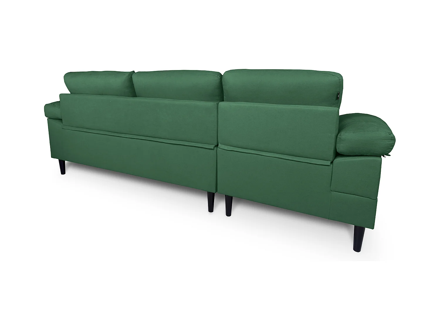 Divano angolare 3 posti con chaise longue sinistra tessuto verde abete – Washington