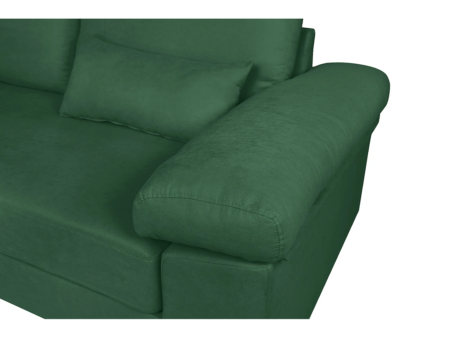 Divano angolare 3 posti con chaise longue sinistra tessuto verde abete – Washington