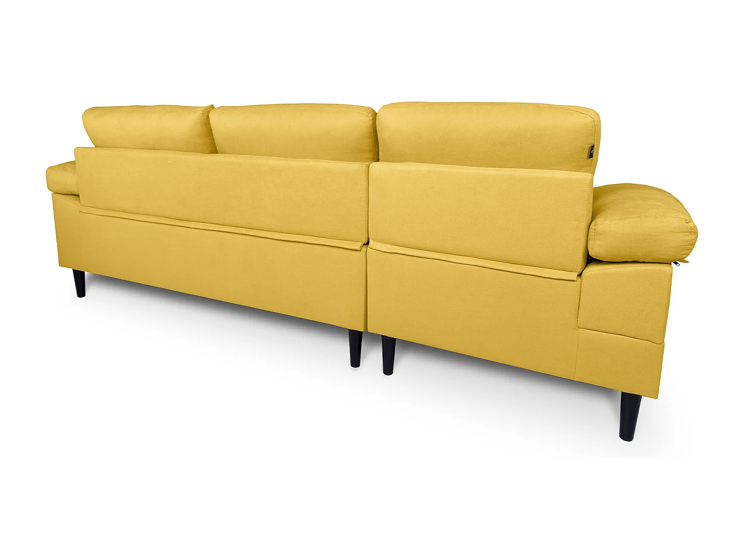 Divano angolare 3 posti con chaise longue sinistra tessuto giallo – Washington