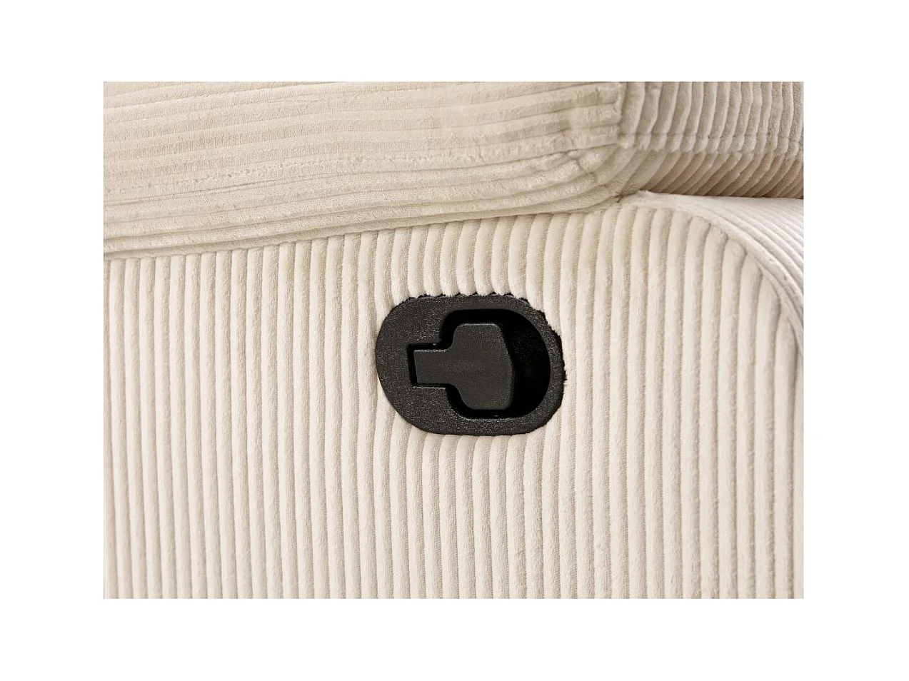 RELAXXO - Canapé de relaxation manuel 3 places LEO en velours côtelé - beige
