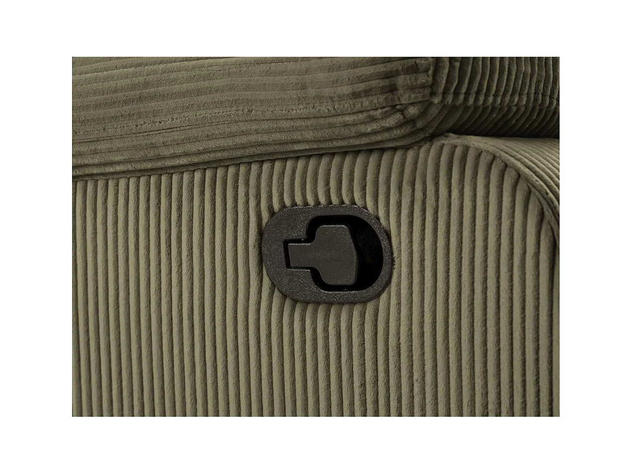 RELAXXO - Canapé de relaxation manuel 3 places LEO en velours côtelé - Vert