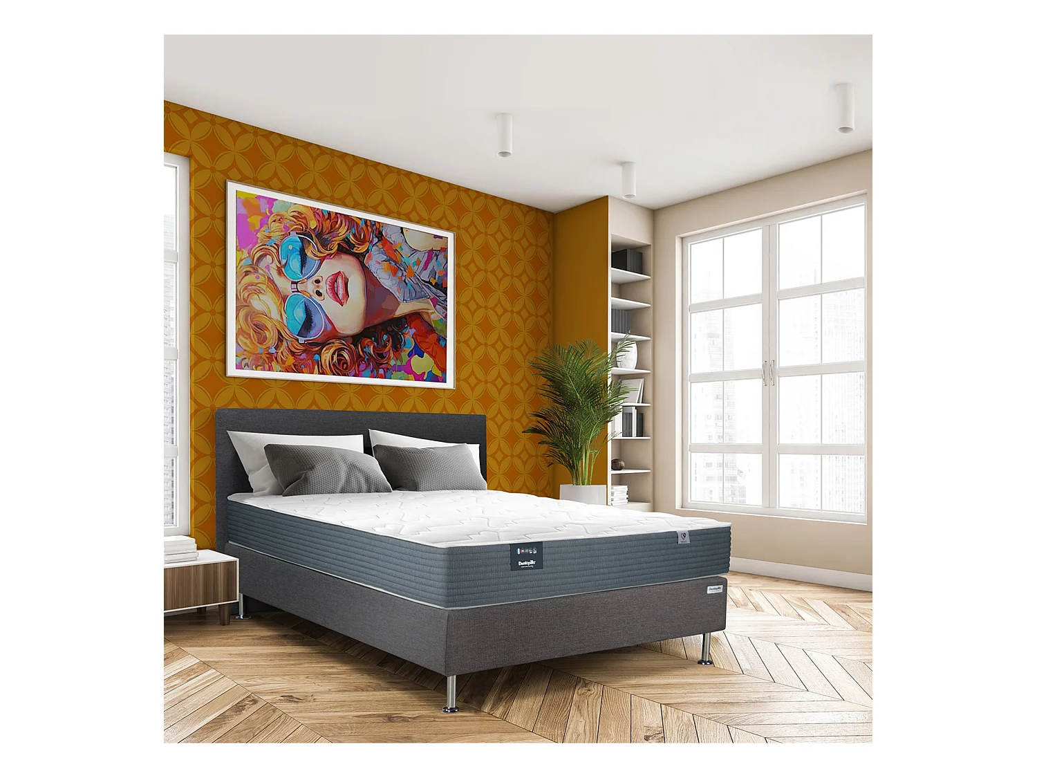 Matelas Dunlopillo en ressorts ensachés 26 cm - IRIS 2 - 90x190