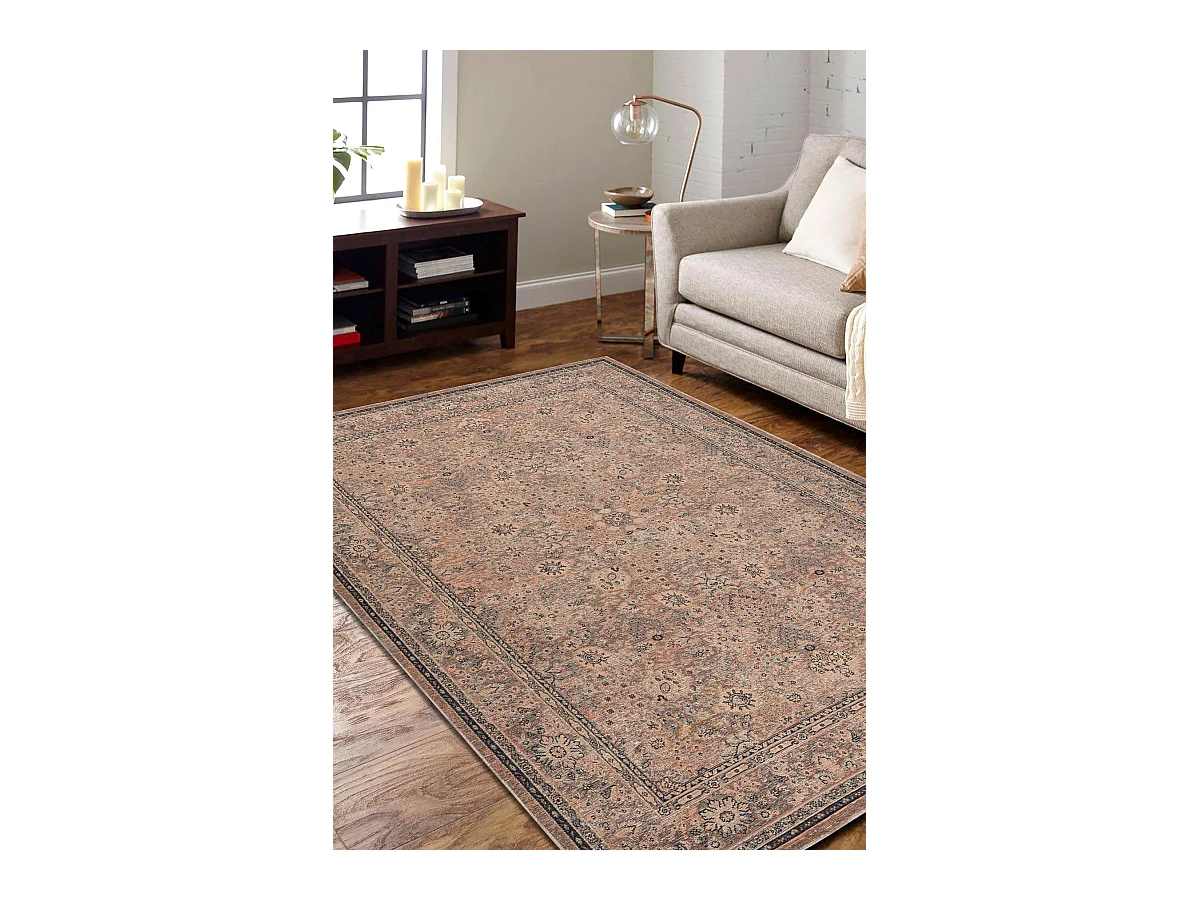 Tapis en laine ANTIGUA 518 74 JF300 OSTA - Fleurs, cadre, tissé à pl 200x300 cm