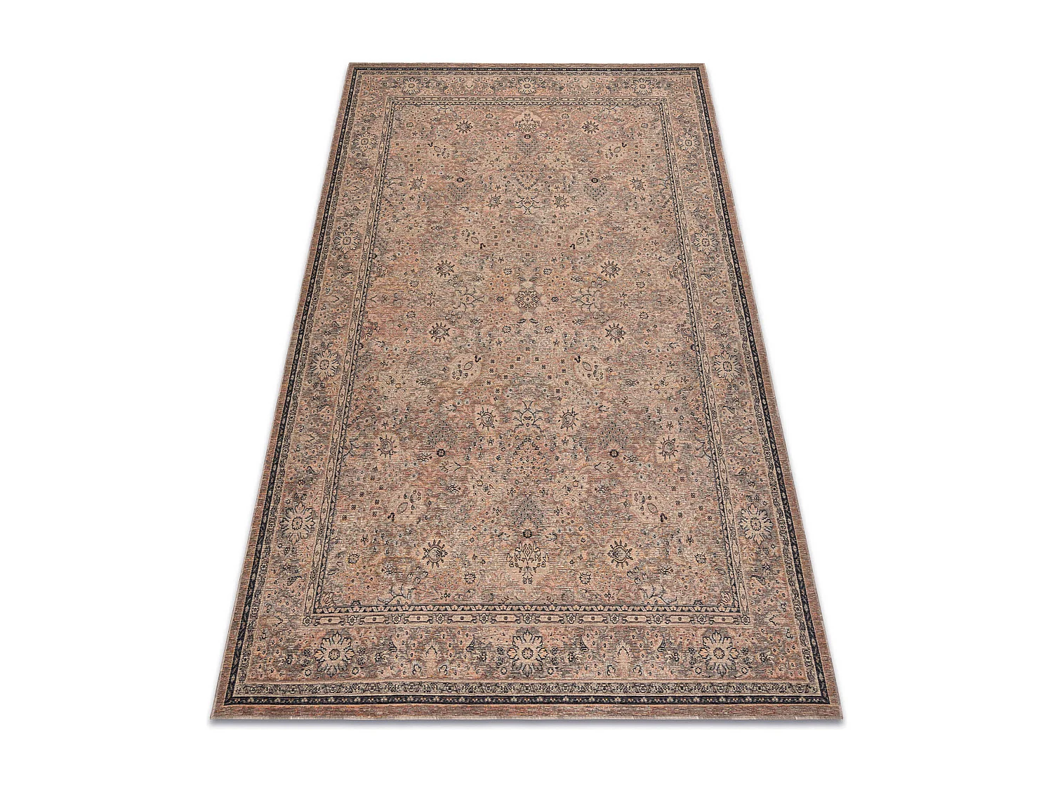Tapis en laine ANTIGUA 518 74 JF300 OSTA - Fleurs, cadre, tissé à pl 200x300 cm