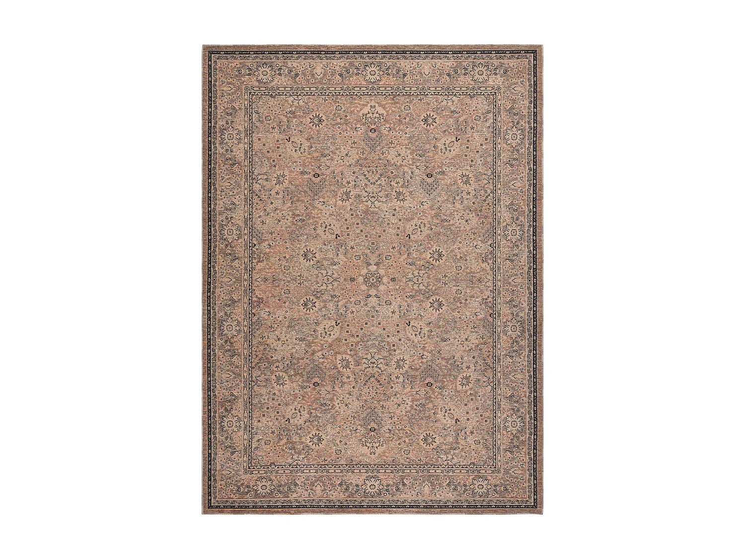 Tapis en laine ANTIGUA 518 74 JF300 OSTA - Fleurs, cadre, tissé à pl 200x300 cm