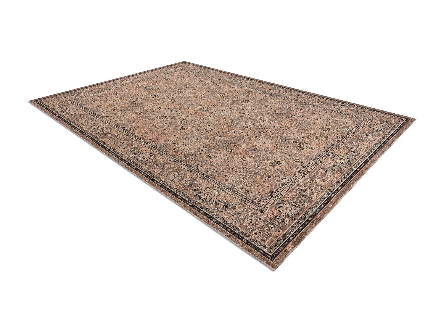 Tapis en laine ANTIGUA 518 74 JF300 OSTA - Fleurs, cadre, tissé à pl 200x300 cm