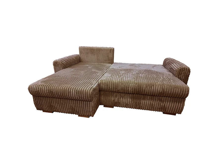 Canapé d'angle convertible et réversible velours marron Zora