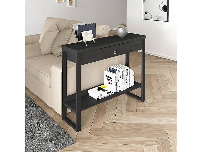 Console 1 tiroir 1 niveau Blake noir