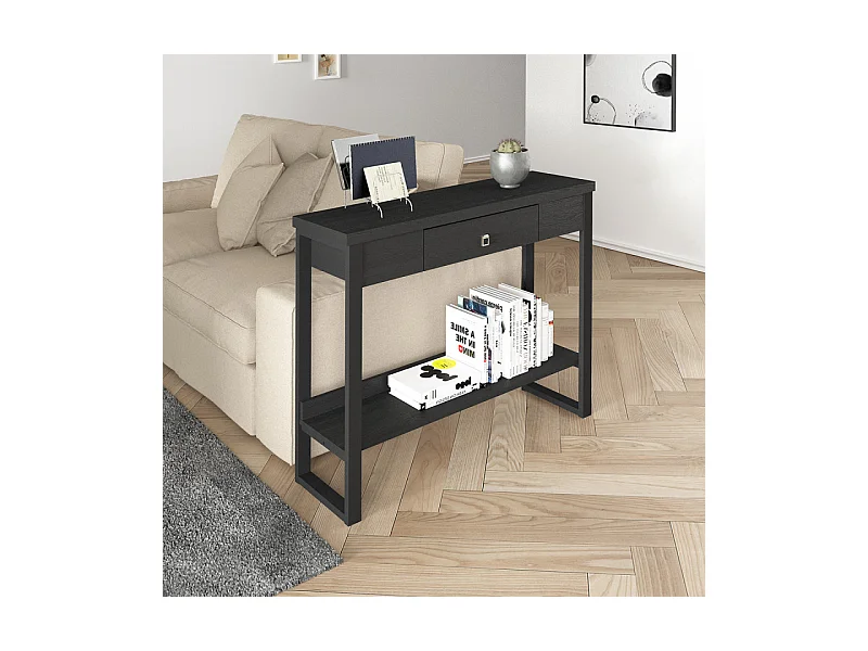 Console 1 tiroir 1 niveau Blake noir