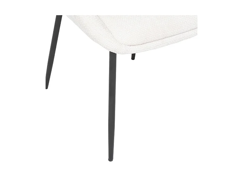 Chaise Seliso tissu chenille beige pieds métal Atmosphera