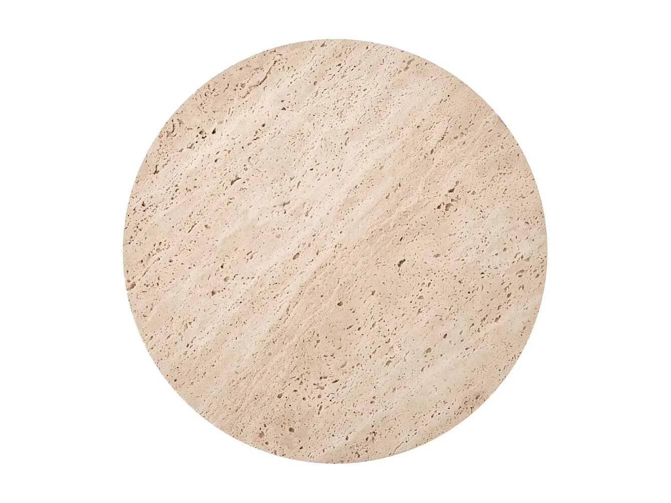 Table d'appoint Traverso/Pierre/Métal/Marron&Blanc