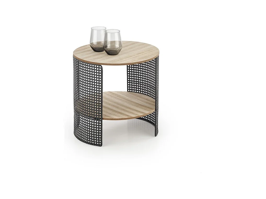 Table d'appoint Trafica/MDF/Métal/Marron