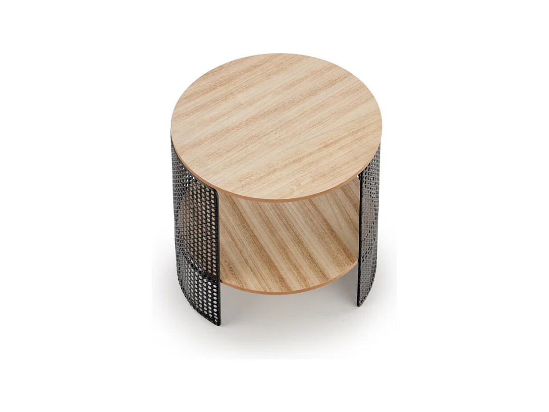 Table d'appoint Trafica/MDF/Métal/Marron