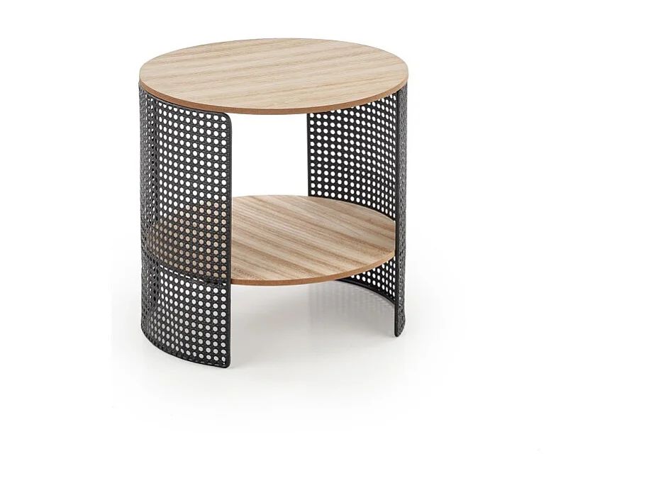 Table d'appoint Trafica/MDF/Métal/Marron