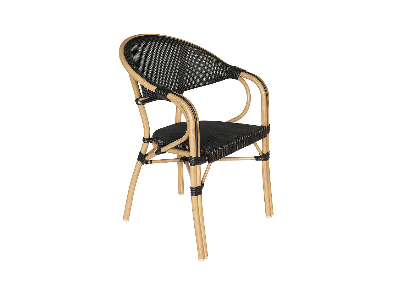 Chaise de terrasse empilable bistrot parisien noire