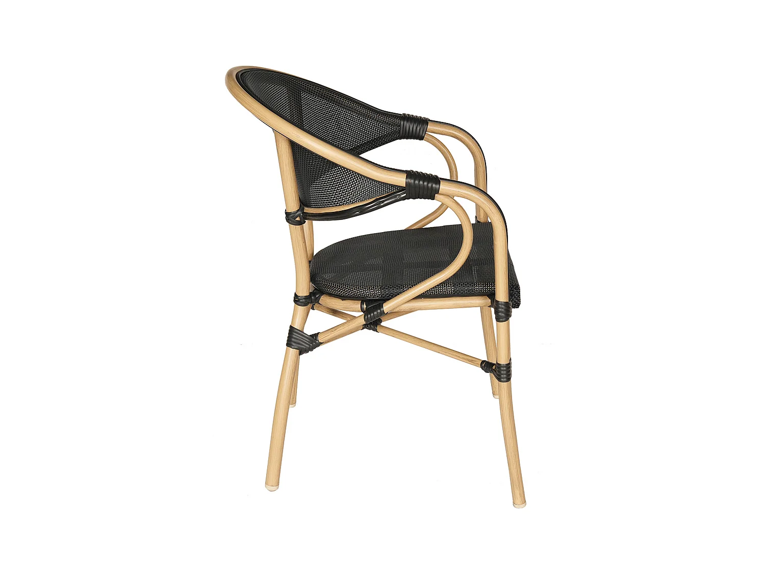 Chaise de terrasse empilable bistrot parisien noire