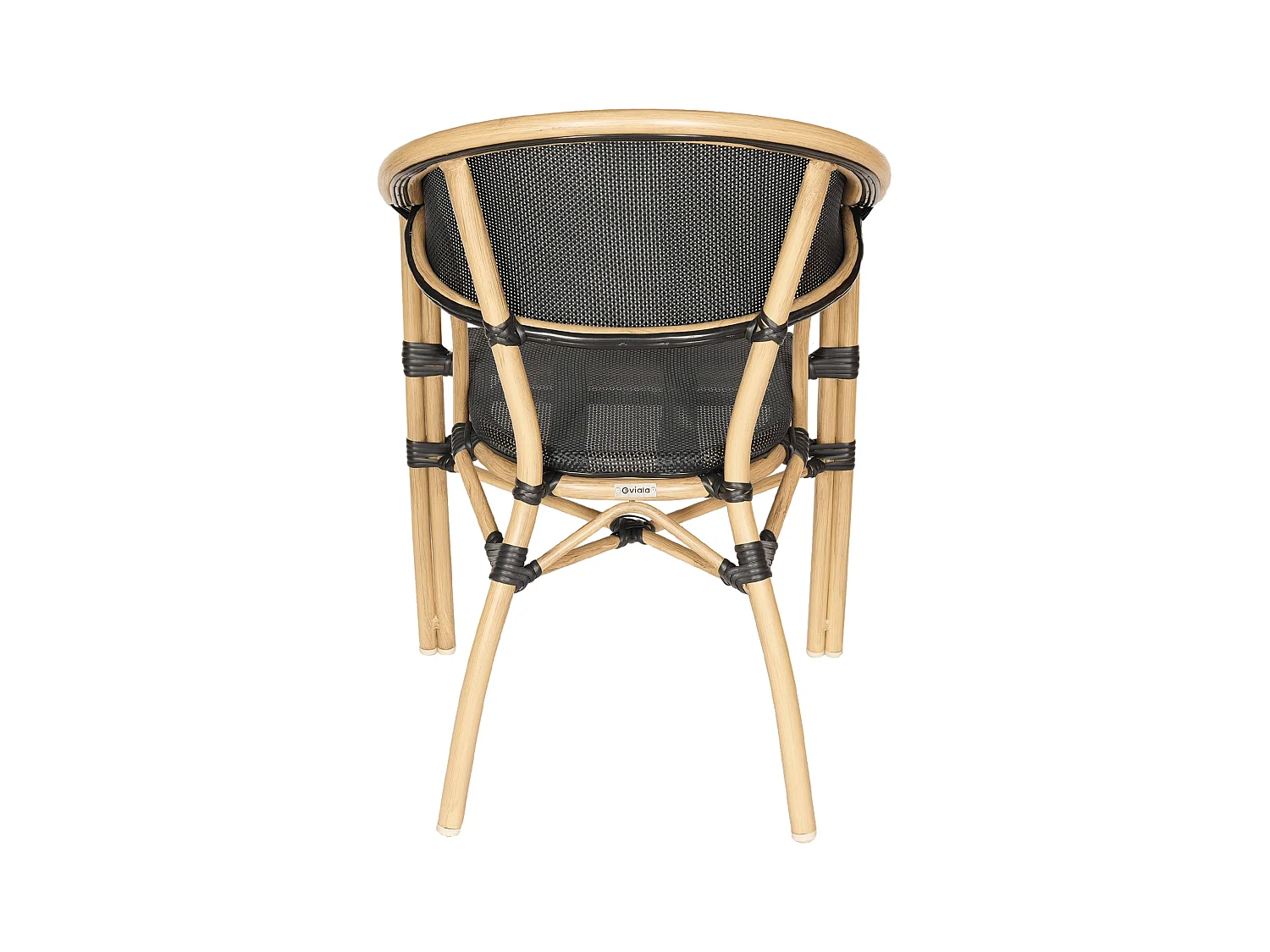 Chaise de terrasse empilable bistrot parisien noire