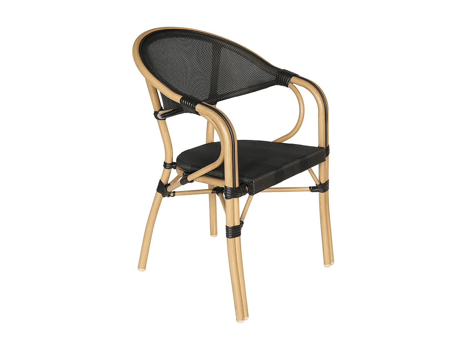 Chaise de terrasse empilable bistrot parisien noire