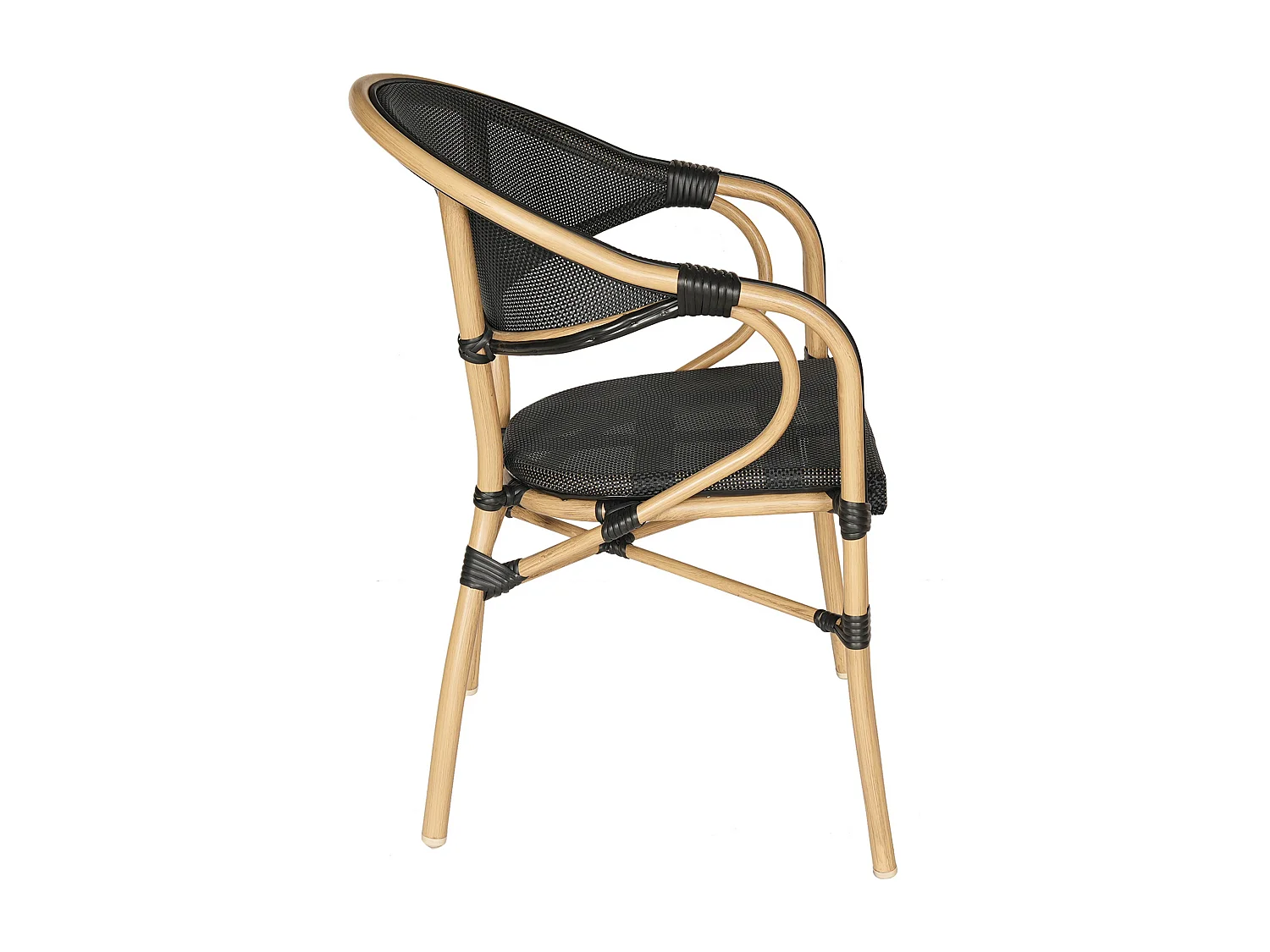 Chaise de terrasse empilable bistrot parisien noire