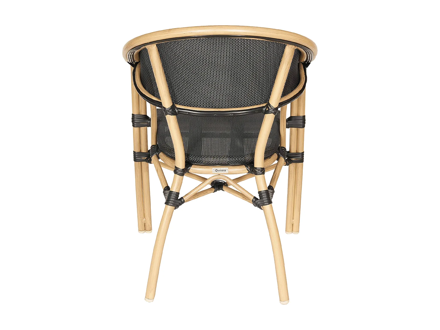 Chaise de terrasse empilable bistrot parisien noire