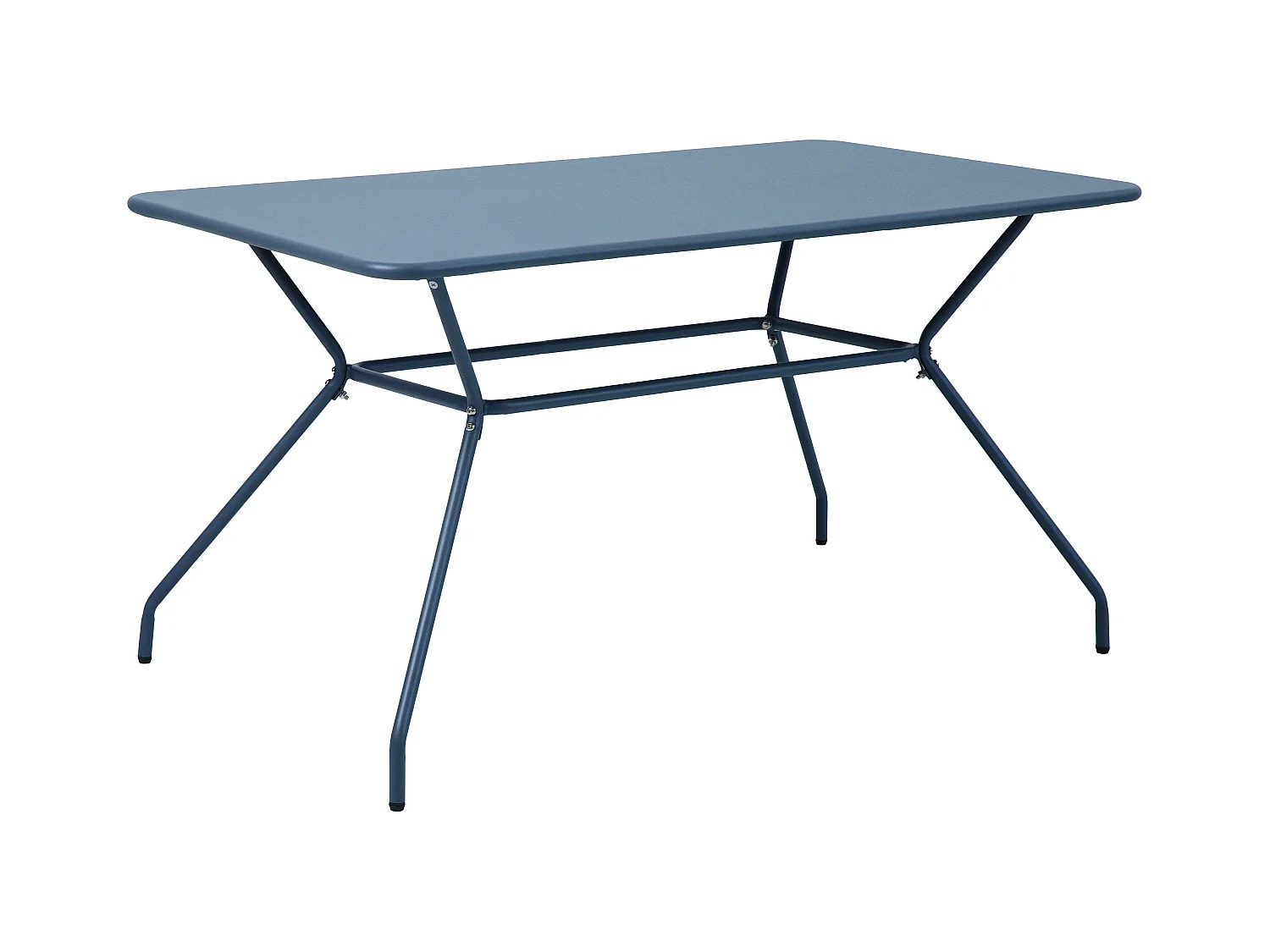 Ensemble table et 6 fauteuils de jardin bleu