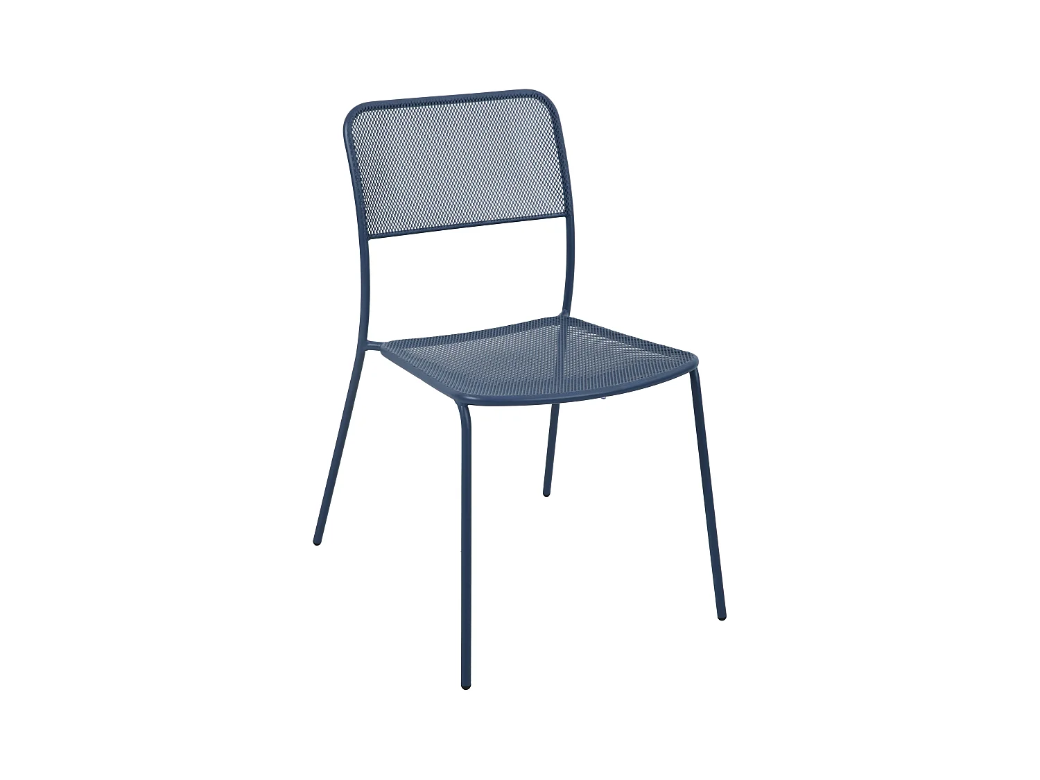 Ensemble table et 6 fauteuils de jardin bleu