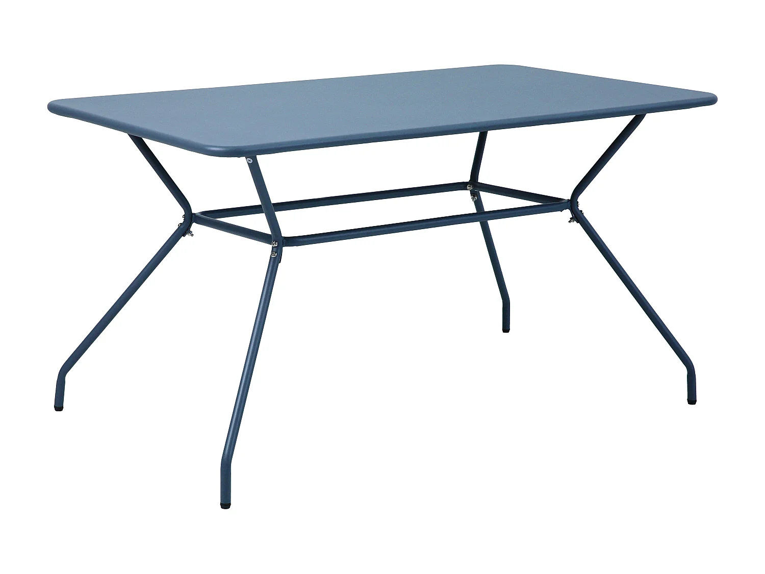 Ensemble table et 6 fauteuils de jardin bleu