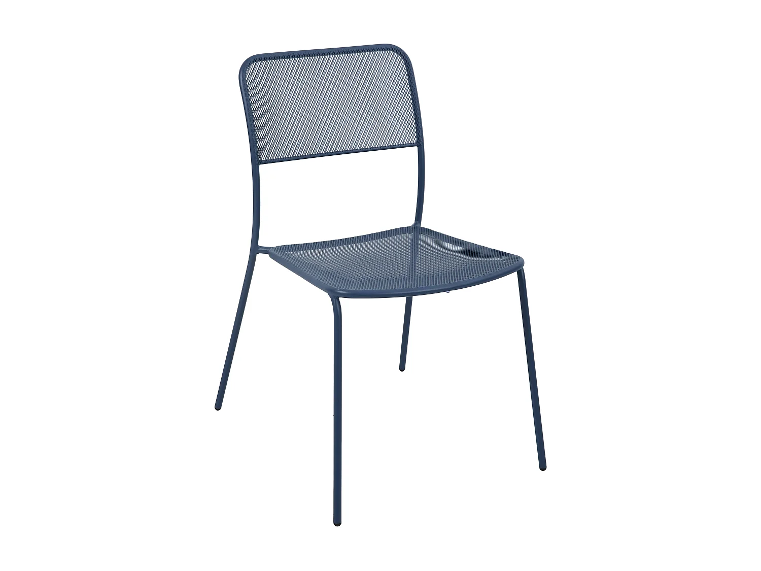 Ensemble table et 6 fauteuils de jardin bleu