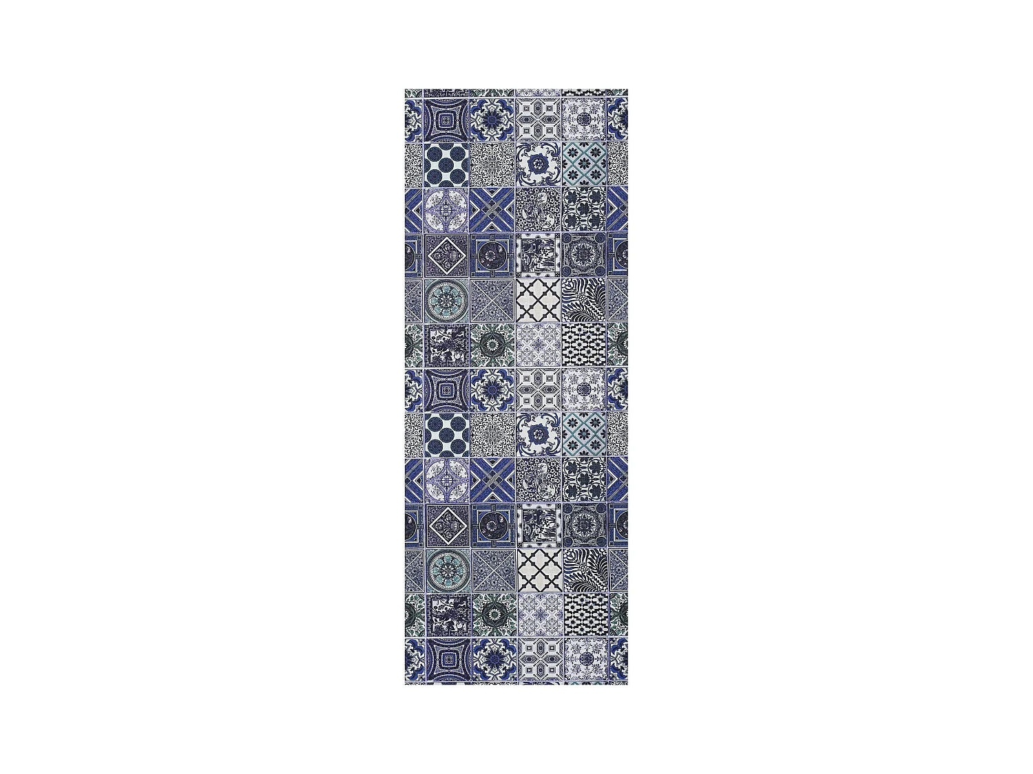 Tapis de cuisine - dessins bohème - bleu - 52 x 100 cm - SPRINTY