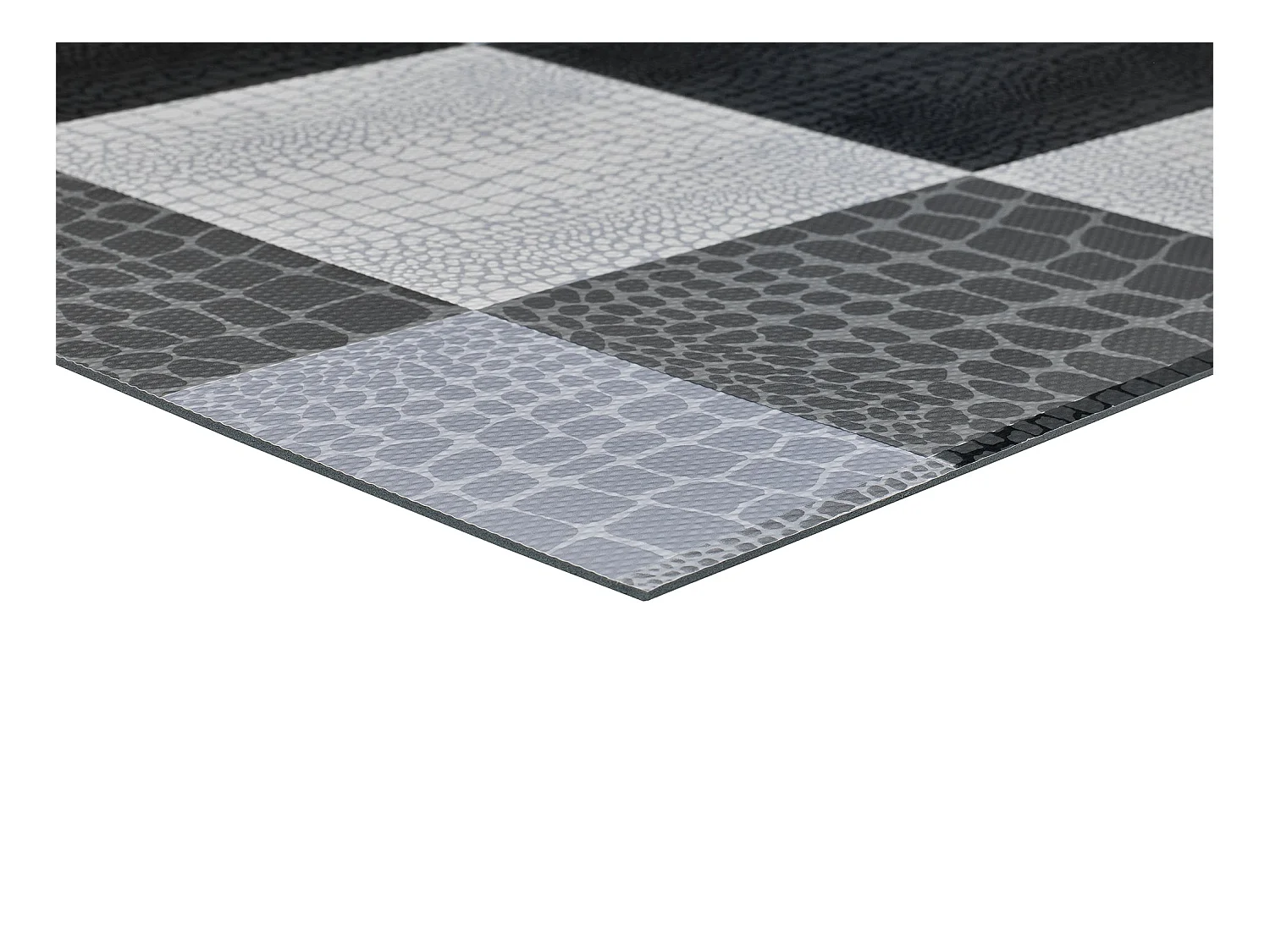 Tapis de cuisine - animal print - gris - 48 x 200 cm - SALLY