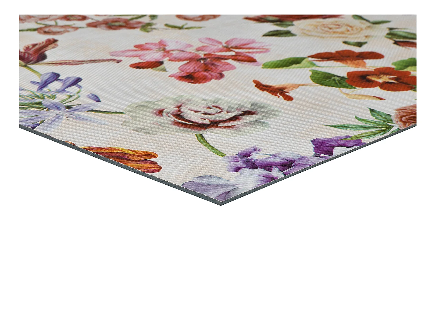 Tapis de cuisine - dessins avec des fleurs - multicolore - 48 x 200 cm - SALLY
