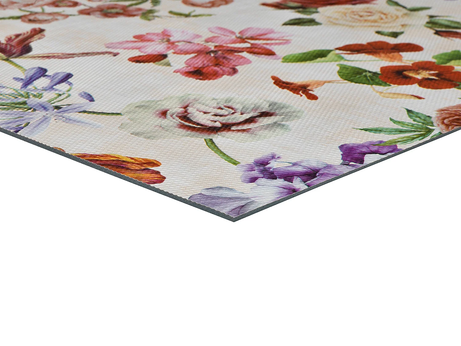 Tapis de cuisine - dessins avec des fleurs - multicolore - 48 x 200 cm - SALLY