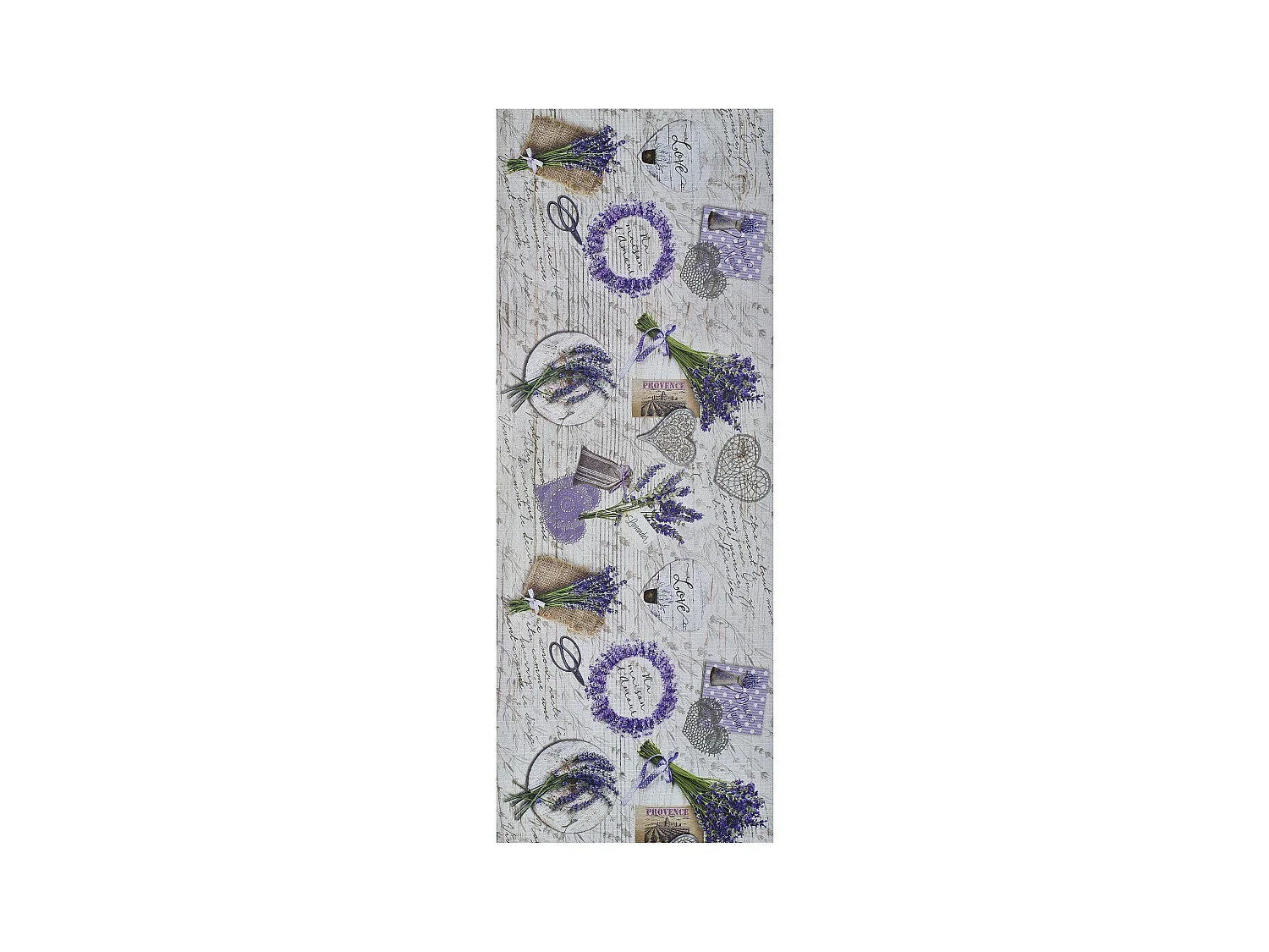 Tappeto da cucina - Disegni di lavanda - viola - 52 x 100 cm - SPRINTY