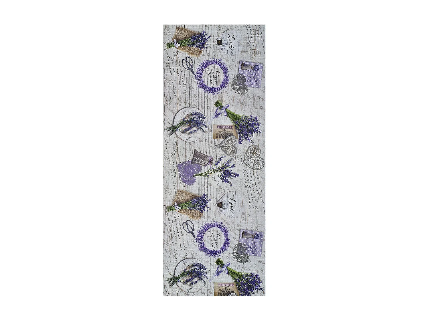 Tapis de cuisine - dessins de lavande - violet - 52 x 100 cm - SPRINTY