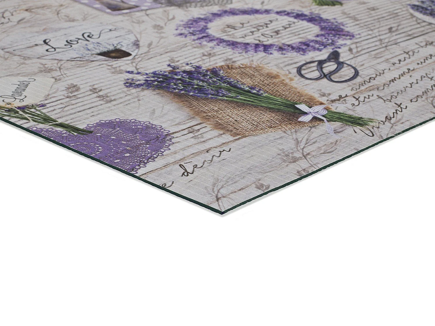 Tapis de cuisine - dessins de lavande - violet - 52 x 100 cm - SPRINTY