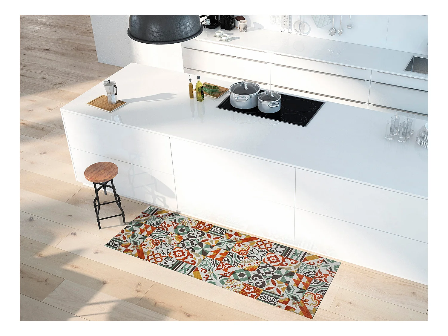 Tapis de cuisine - dessins de Bohème - multicolore - 52 x 100 cm - SPRINTY